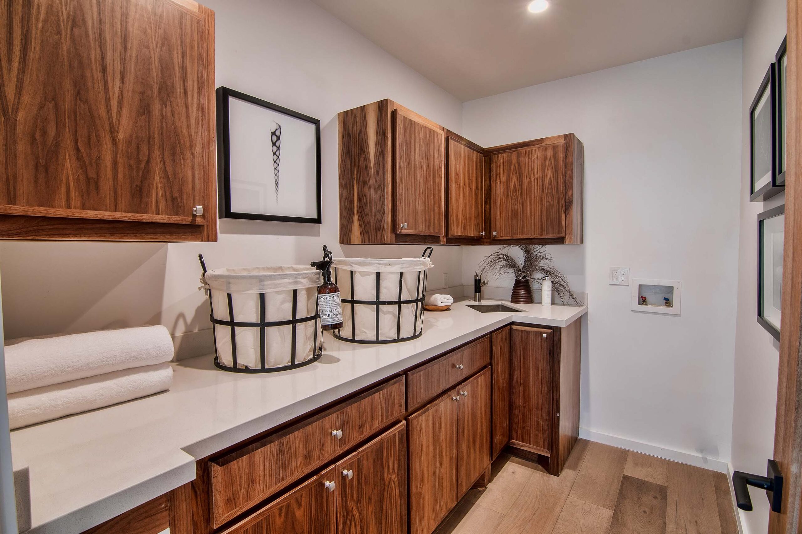 Spacious and well designed laundry room