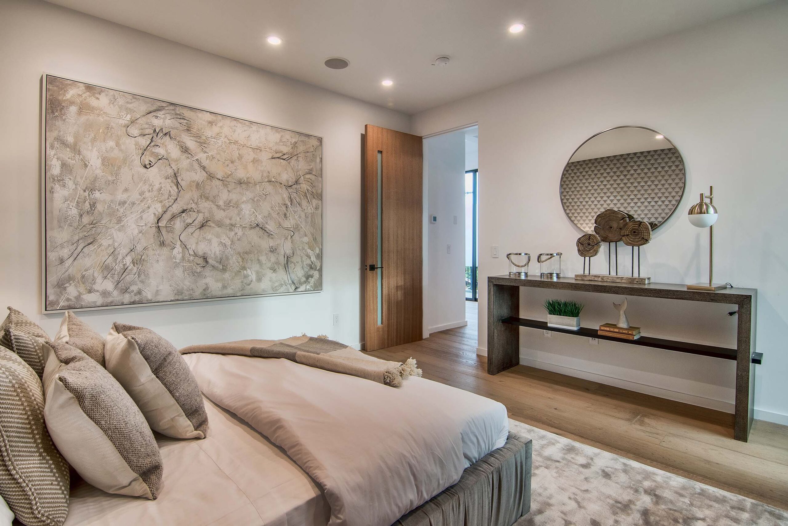 Modern bedroom in stunning California home