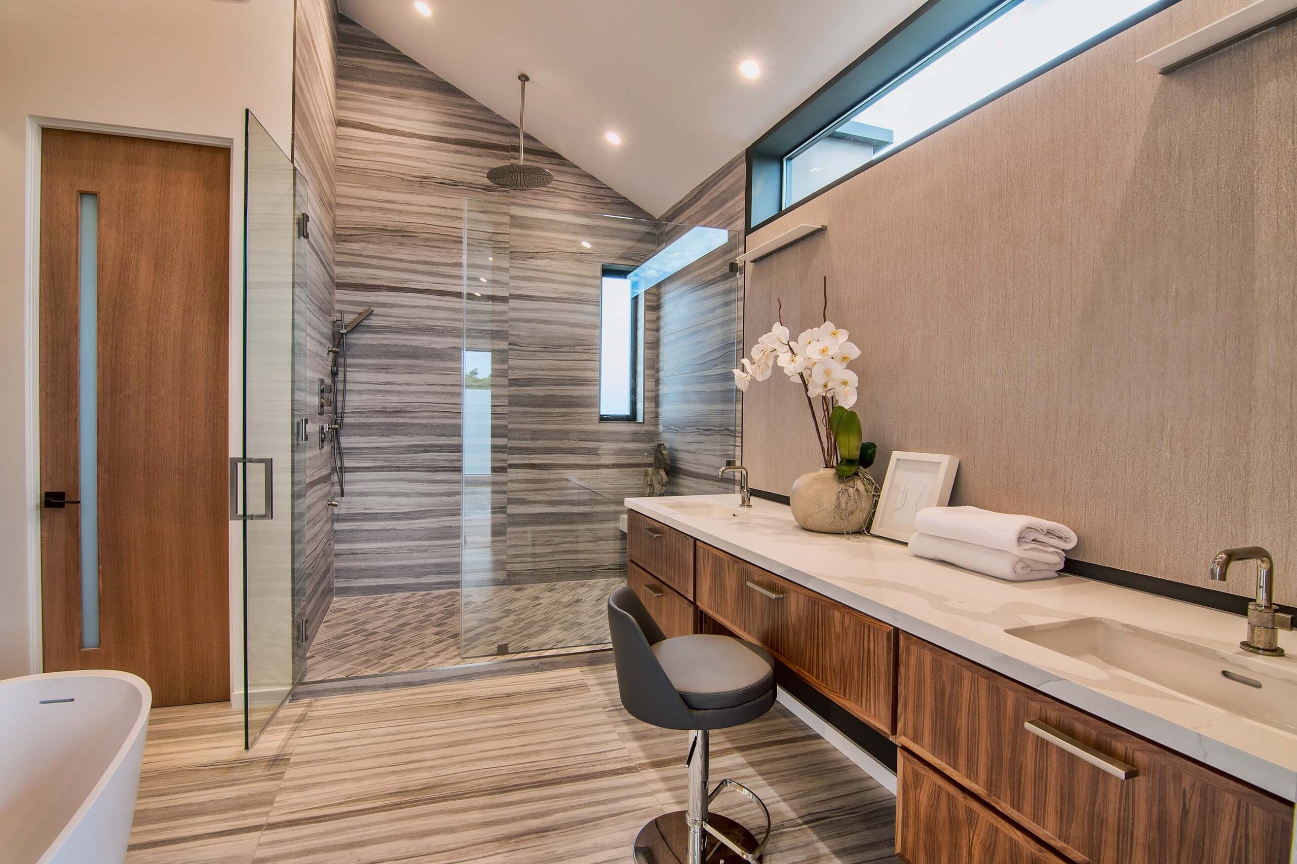 Gorgeous bathroom design featured in modern California home
