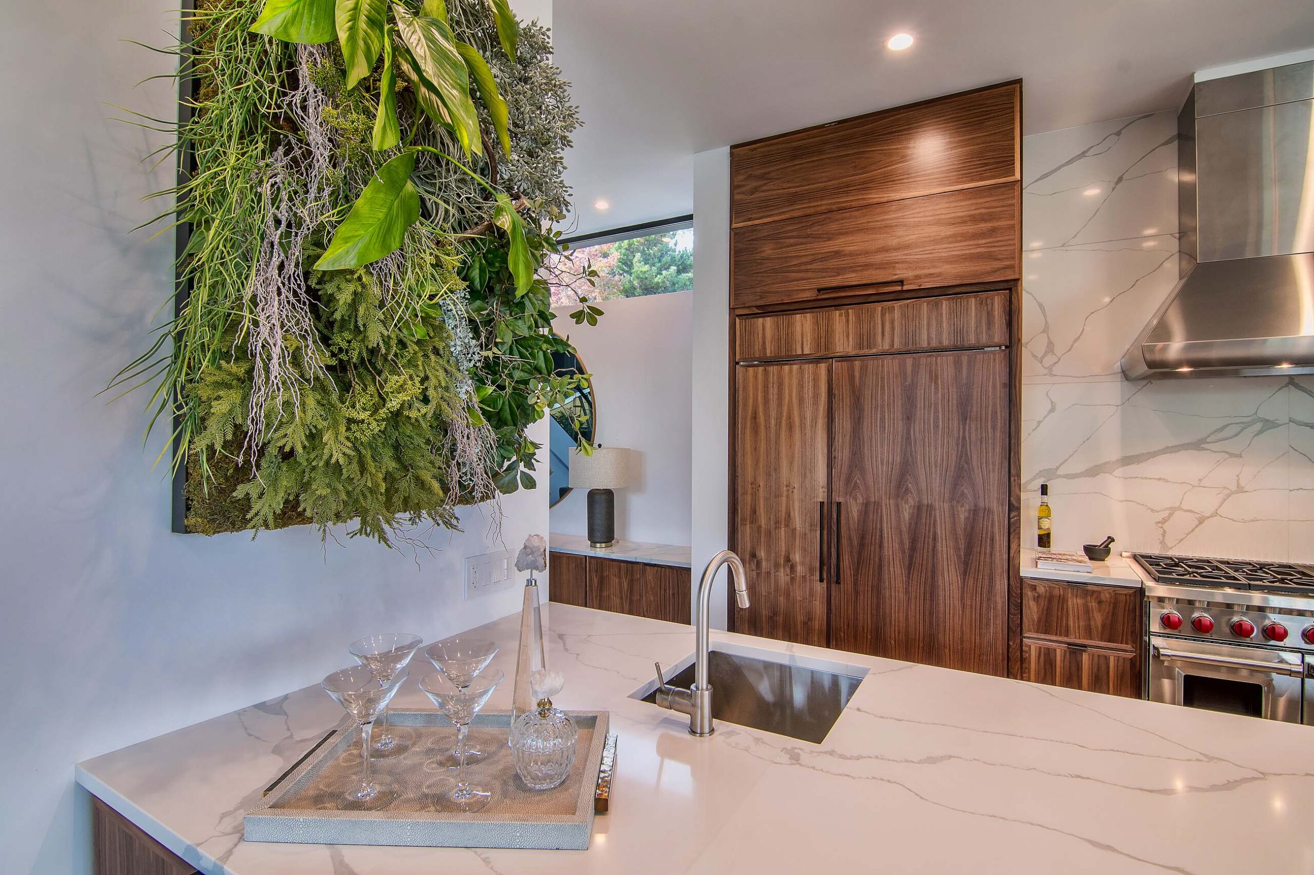Minimalist kitchen in modern California home