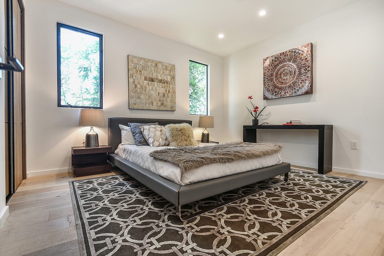 Elegant bedroom in West Hollywood residence