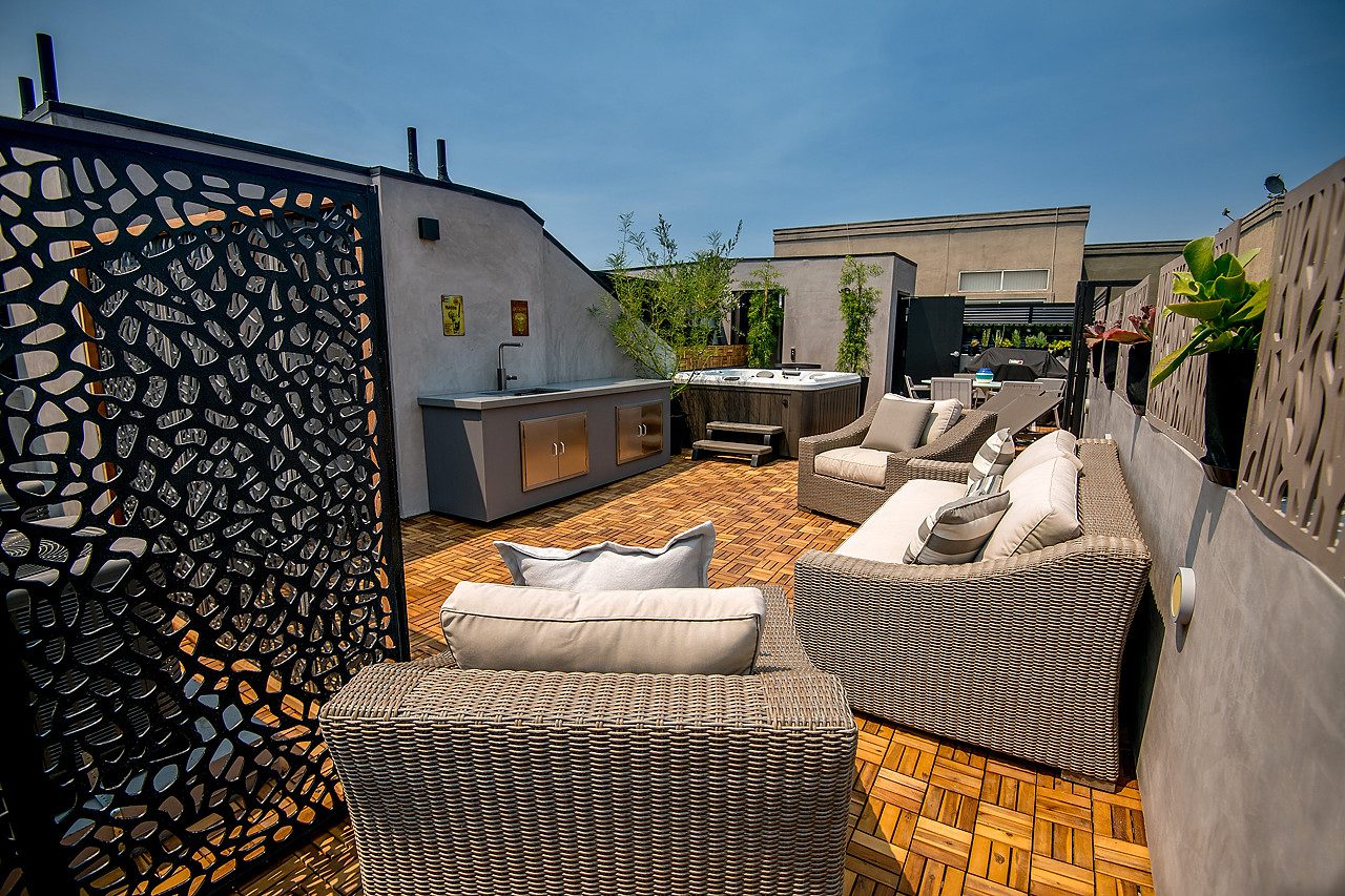 Rooftop lounge area West Hollywood residential contractor